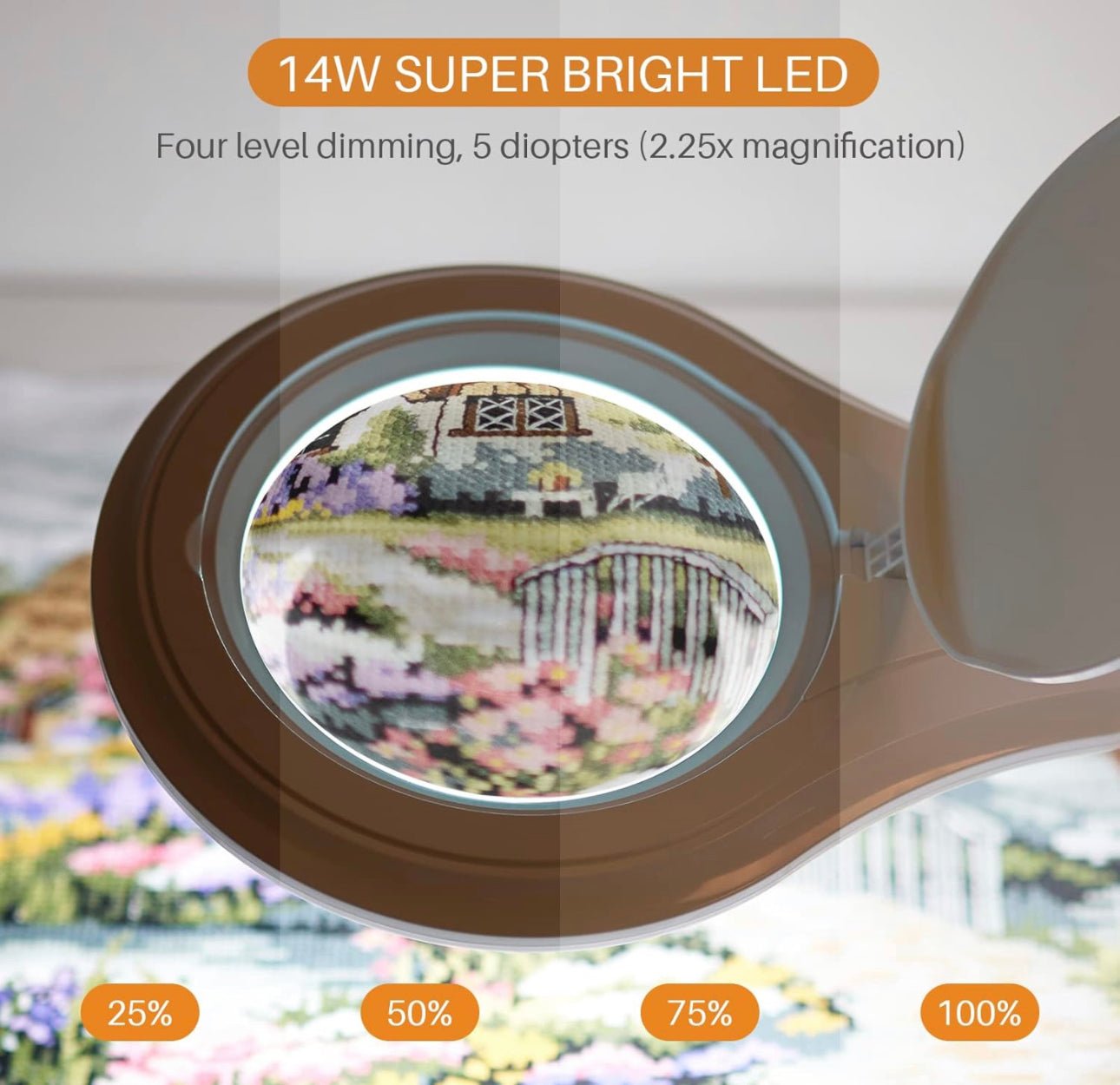 5X PRO XL Magnifying Desk Clamp Lamp – With Bright LED Light - Outdoor Solar Outlet