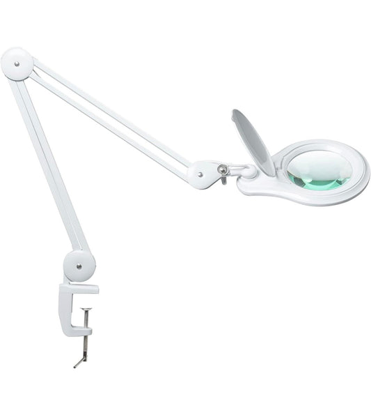 5X PRO XL Magnifying Desk Clamp Lamp – With Bright LED Light - Outdoor Solar Outlet