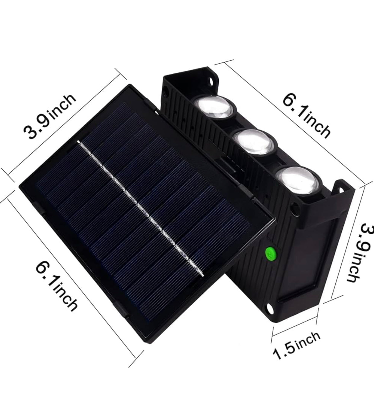 6 Pack Solar Fence Lights, Solar Deck Lights, Waterproof Outdoor Wall Lights (Warm White) - Outdoor Solar Outlet