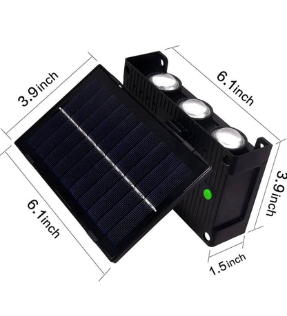6 Pack Solar Fence Lights, Solar Deck Lights, Waterproof Outdoor Wall Lights (Warm White) - Outdoor Solar Outlet