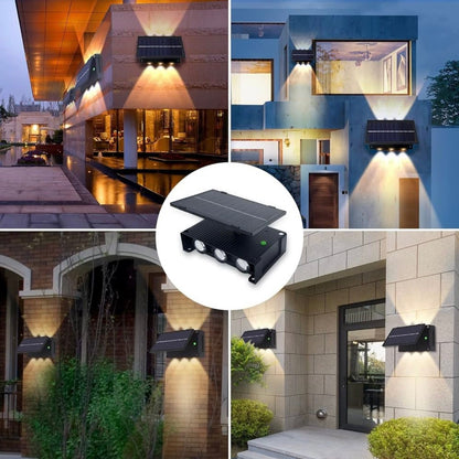 6 Pack Solar Fence Lights, Solar Deck Lights, Waterproof Outdoor Wall Lights (Warm White) - Outdoor Solar Outlet