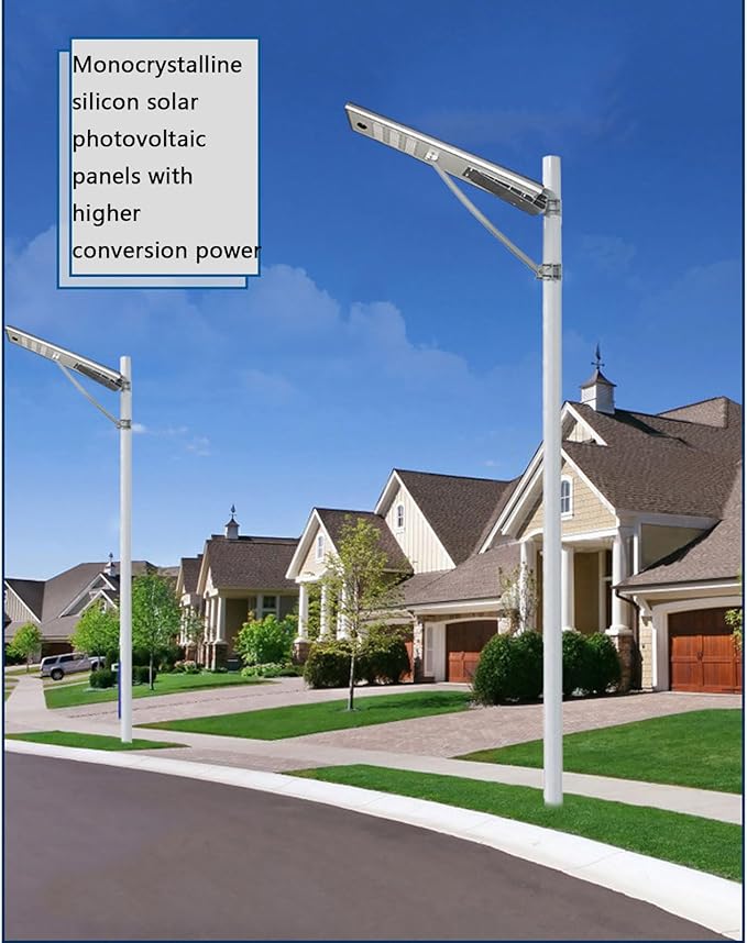6000W Aluminum Frame LED Integrated Solar Street Light, IP65 Waterproof , Radar Sensor + Light Sensor, Dusk to Dawn Solar - Outdoor Solar Outlet