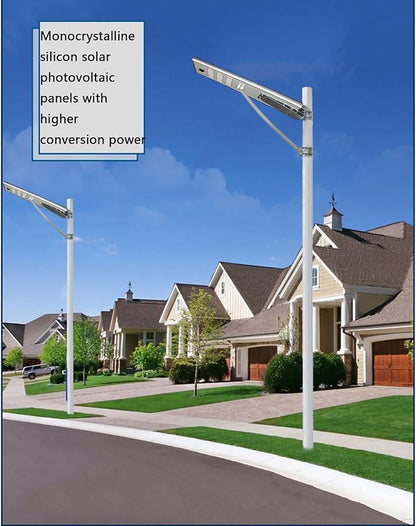6000W Aluminum Frame LED Integrated Solar Street Light, IP65 Waterproof , Radar Sensor + Light Sensor, Dusk to Dawn Solar - Outdoor Solar Outlet