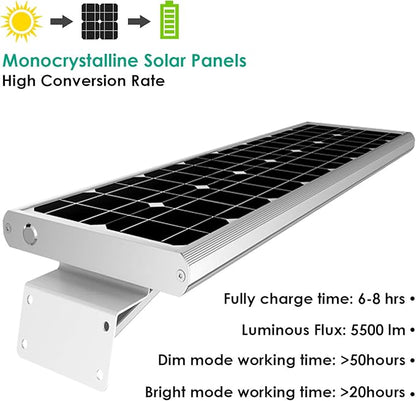 6000W Aluminum Frame LED Integrated Solar Street Light, IP65 Waterproof , Radar Sensor + Light Sensor, Dusk to Dawn Solar - Outdoor Solar Outlet