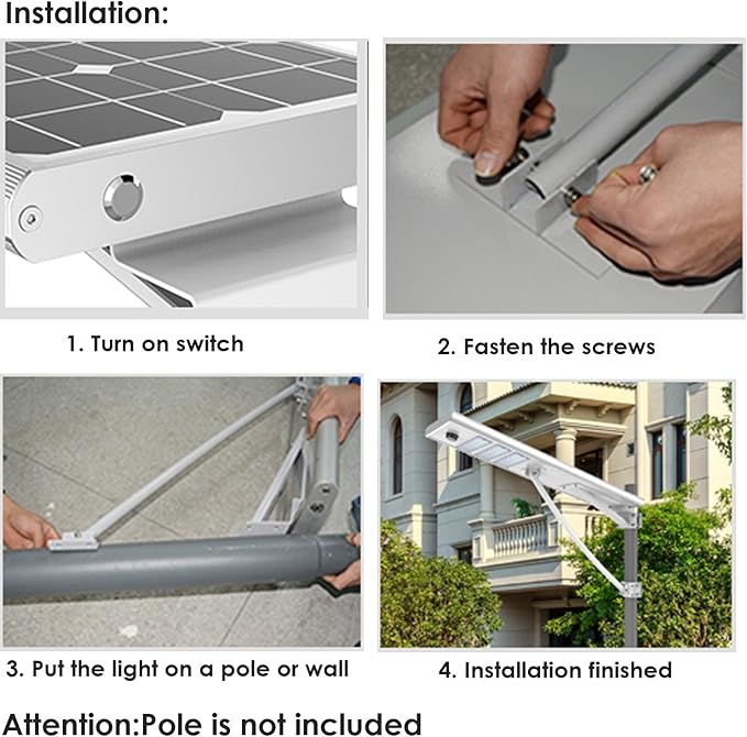 6000W Aluminum Frame LED Integrated Solar Street Light, IP65 Waterproof , Radar Sensor + Light Sensor, Dusk to Dawn Solar - Outdoor Solar Outlet