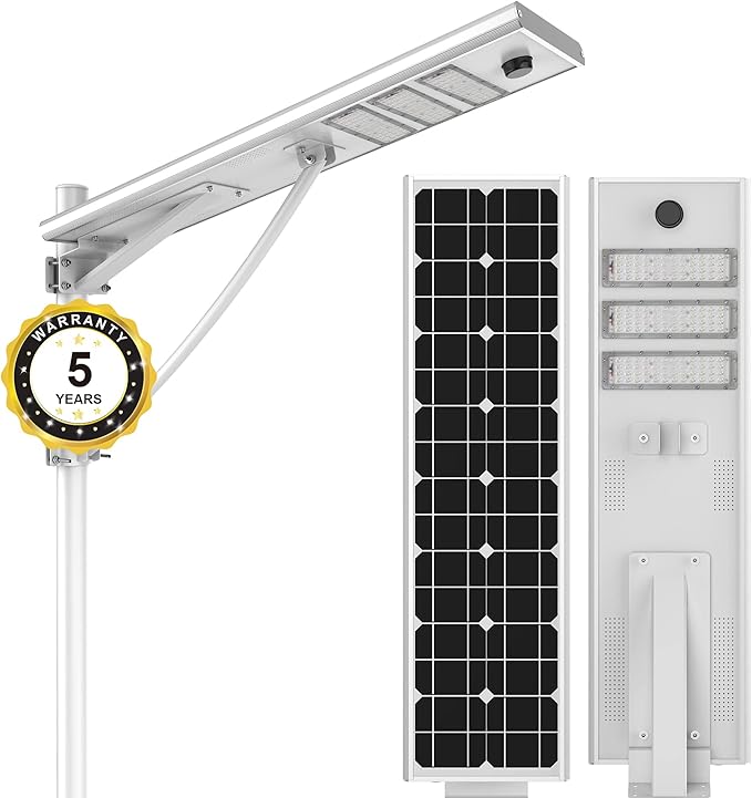 6000W Aluminum Frame LED Integrated Solar Street Light, IP65 Waterproof , Radar Sensor + Light Sensor, Dusk to Dawn Solar - Outdoor Solar Outlet