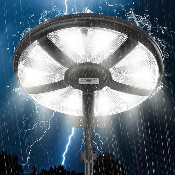6000W Solar Street Light Outdoor – 200,000 Lumens, Radar & Motion Sensor, Remote, 360° Wide Angle, IP66 - Outdoor Solar Outlet