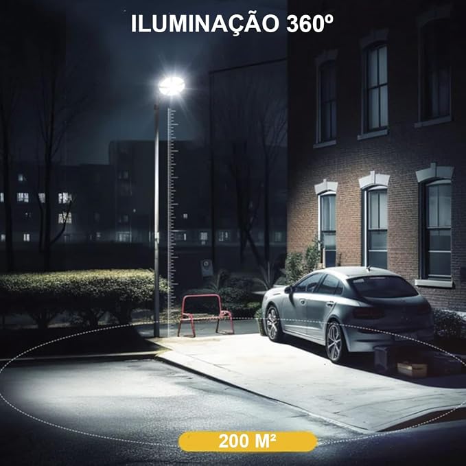 6000W Solar Street Light Outdoor – 200,000 Lumens, Radar & Motion Sensor, Remote, 360° Wide Angle, IP66 - Outdoor Solar Outlet