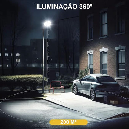 6000W Solar Street Light Outdoor – 200,000 Lumens, Radar & Motion Sensor, Remote, 360° Wide Angle, IP66 - Outdoor Solar Outlet
