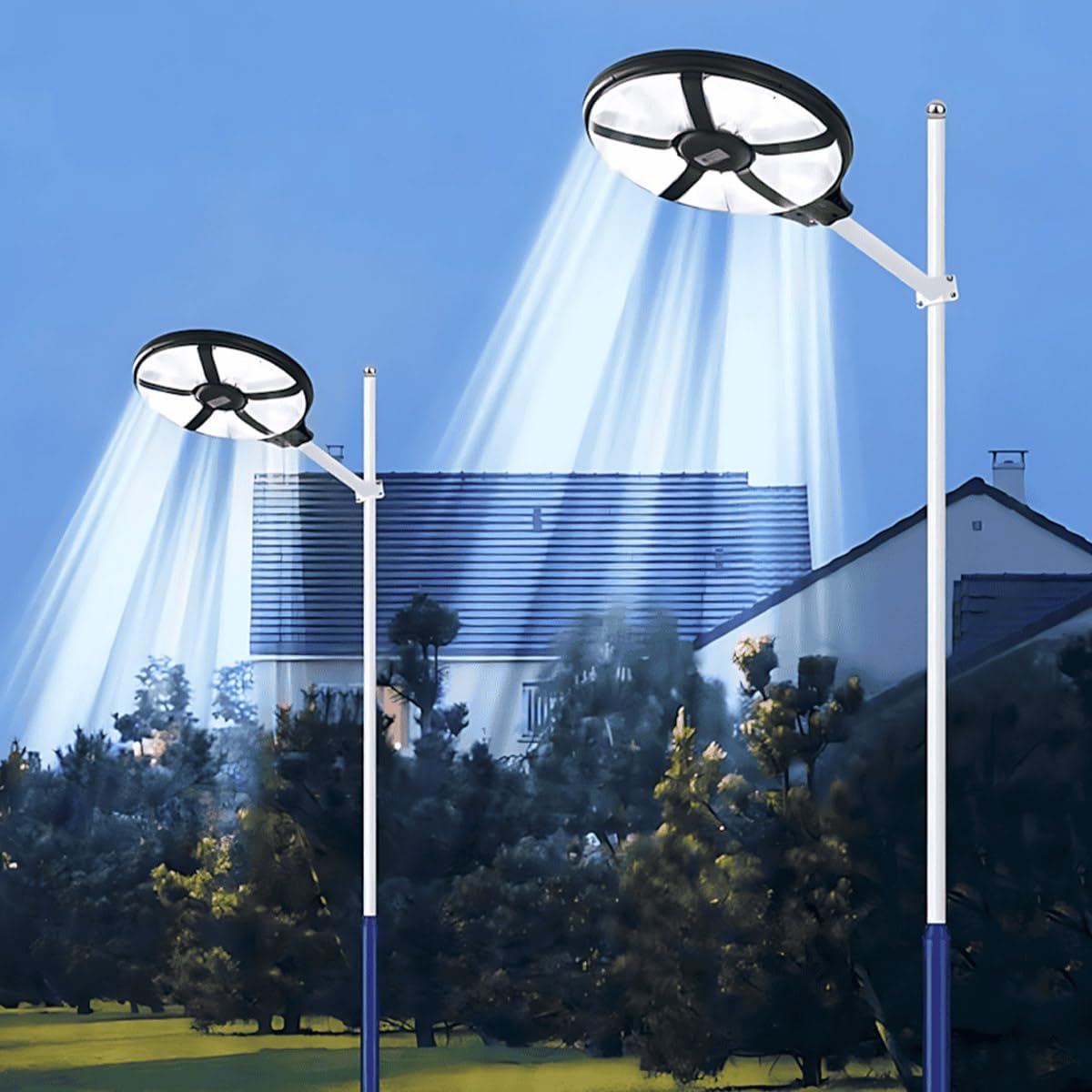 6000W Solar Street Light Outdoor – 200,000 Lumens, Radar & Motion Sensor, Remote, 360° Wide Angle, IP66 - Outdoor Solar Outlet