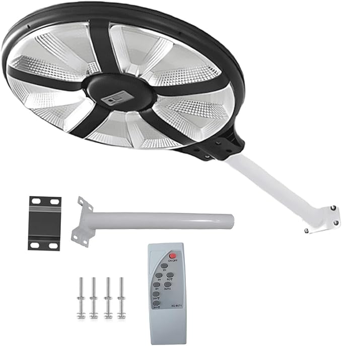6000W Solar Street Light Outdoor – 200,000 Lumens, Radar & Motion Sensor, Remote, 360° Wide Angle, IP66 - Outdoor Solar Outlet