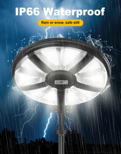 6000W Solar Street Light Outdoor Waterproof -Radar & Motion Sensing, Remote Control with 360° Wide Angle Lighting - Outdoor Solar Outlet