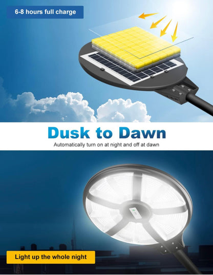 6000W Solar Street Light Outdoor Waterproof -Radar & Motion Sensing, Remote Control with 360° Wide Angle Lighting - Outdoor Solar Outlet