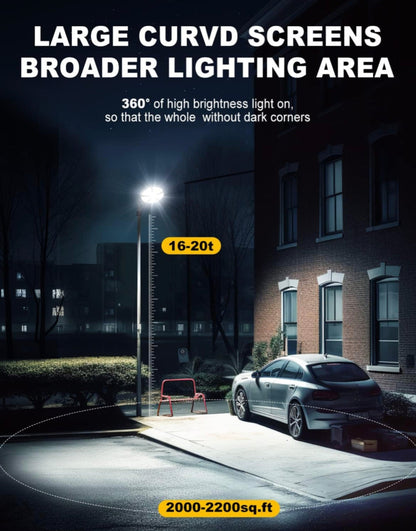 6000W Solar Street Light Outdoor Waterproof -Radar & Motion Sensing, Remote Control with 360° Wide Angle Lighting - Outdoor Solar Outlet