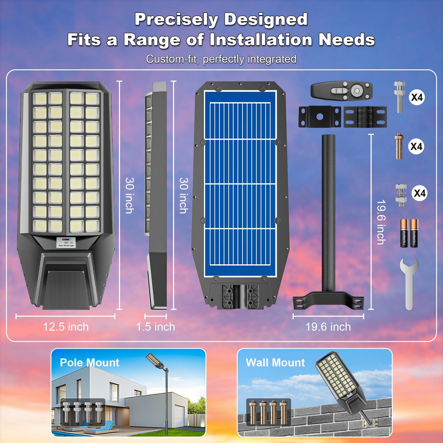 6500W Solar Street Light 7000K 800000LM Auto On/Off Dusk to Dawn IP67 Waterproof Motion Sensor - Outdoor Solar Outlet