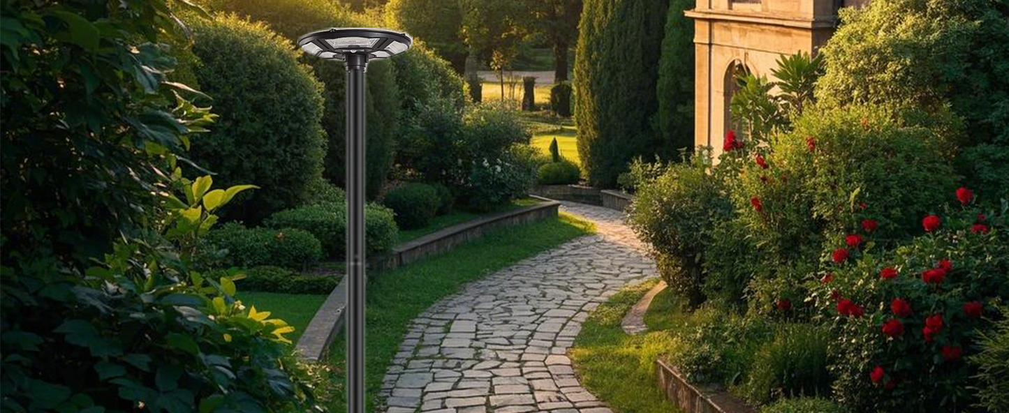 1500W Solar UFO Motion Sensor All in one Solar Garden Street Light With Remote Control