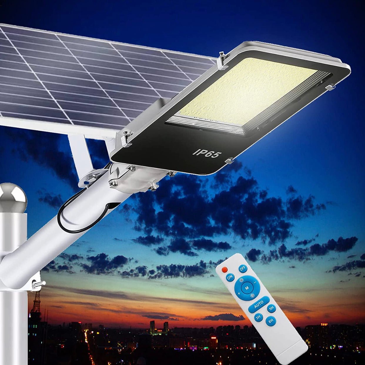 7000W Commercial Solar Street Light Outdoor 135000 Lumens Dusk to Dawn Solar with Remote Control - Outdoor Solar Outlet