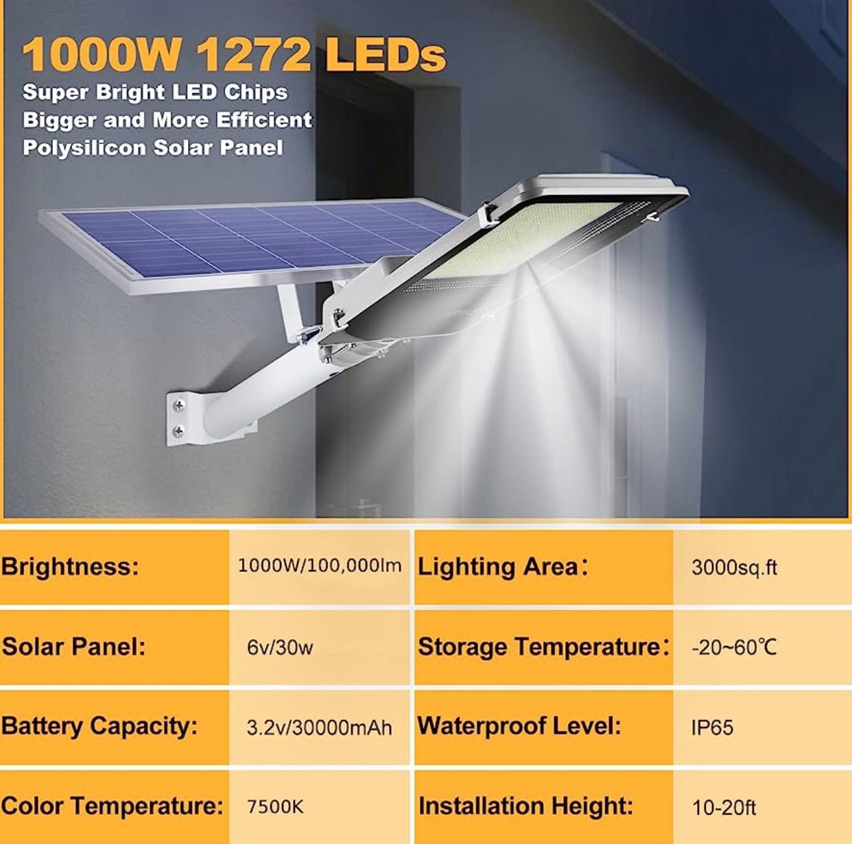 7000W Commercial Solar Street Light Outdoor 135000 Lumens Dusk to Dawn Solar with Remote Control - Outdoor Solar Outlet