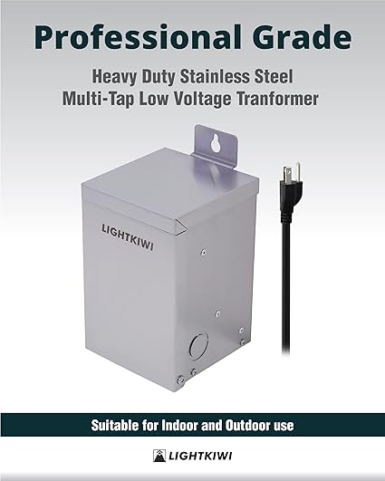 75 Watt Low Voltage Outdoor Landscape Lighting Transformer 120V AC to (12V-15V AC) Multi-Tap - Outdoor Solar Outlet