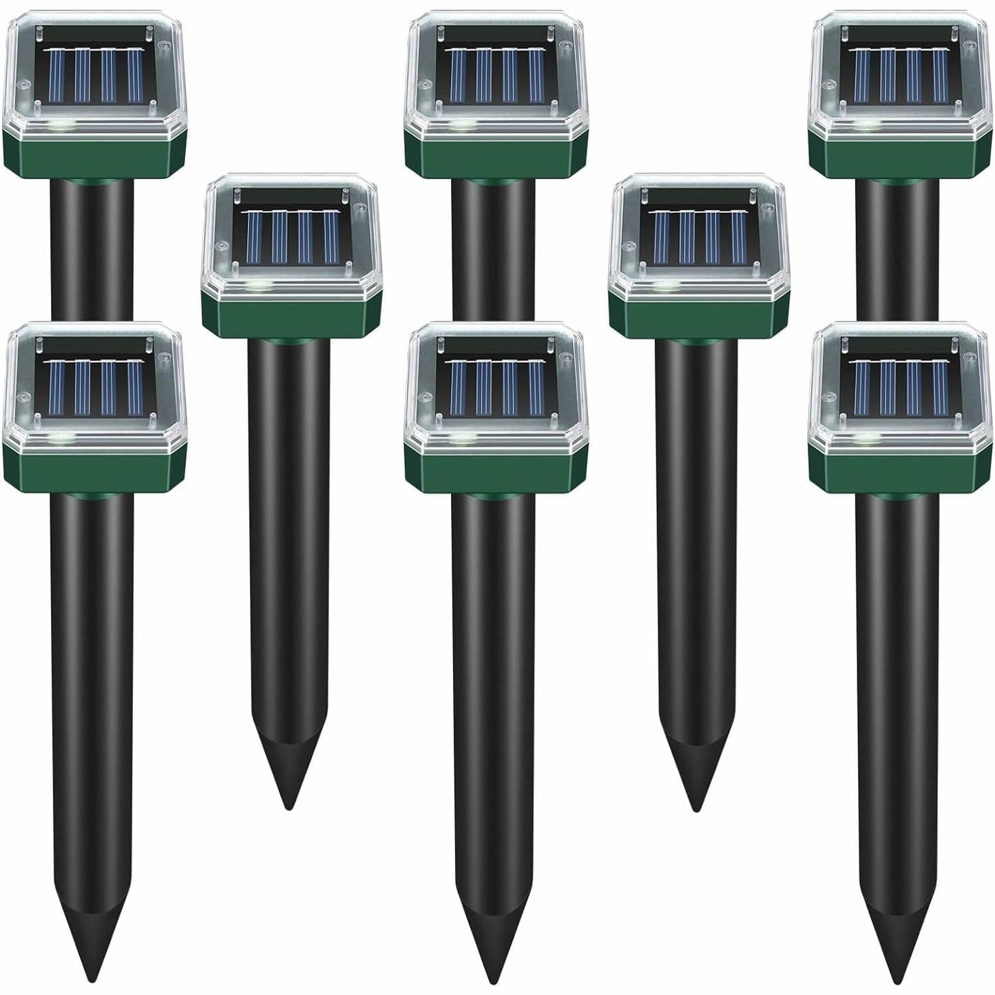 8 Pack Mole Repellent Solar Sonic Groundhog Repeller Gopher Deterrent Vole - Outdoor Solar Outlet