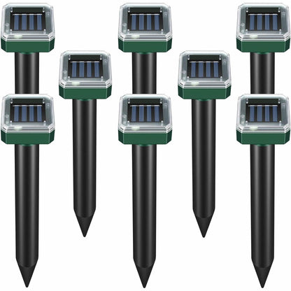 8 Pack Mole Repellent Solar Sonic Groundhog Repeller Gopher Deterrent Vole - Outdoor Solar Outlet