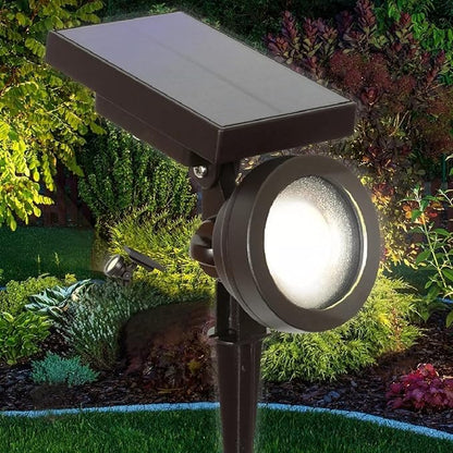 2-Piece LED Solar Spotlights - Oil-Rubbed Bronze 50 Lumen