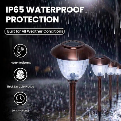 Energizer 8 Pack Solar Pathway LED Lights Outdoor-Stainless Steel 15 Lumen