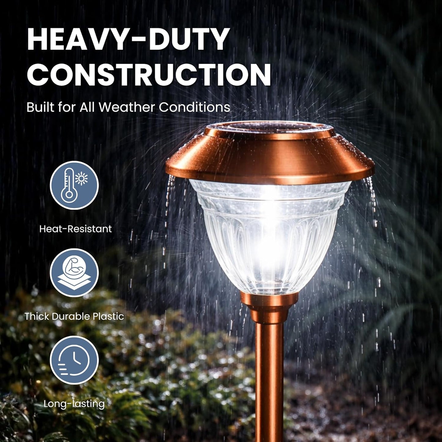 Energizer 10 Pack Solar Pathway LED Lights Outdoor ( Copper )