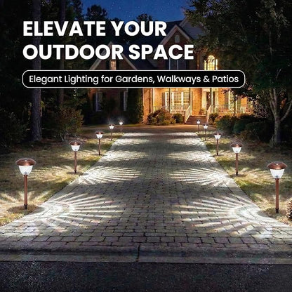 Energizer 8 Pack Solar Pathway LED Lights Outdoor-Stainless Steel 15 Lumen
