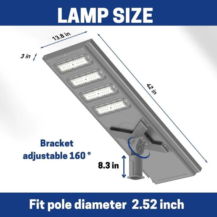 8500W Commercial Solar Power LED Parking Lot / Street/ Arena Light 160000 Lumen - (Black) - Outdoor Solar Outlet