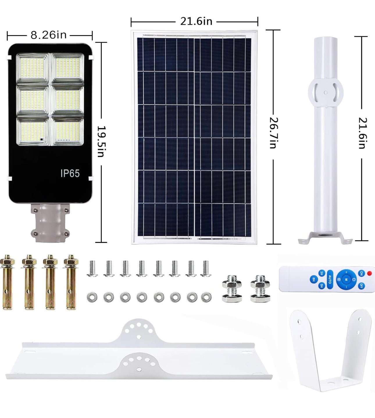 8800 Watt Solar Street Lights, with Remote Control 105000LM LED Dusk to Dawn Solar Light 6500K Super Bright Solar Flood Light - Outdoor Solar Outlet