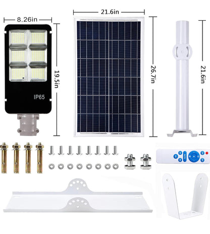 8800 Watt Solar Street Lights, with Remote Control 105000LM LED Dusk to Dawn Solar Light 6500K Super Bright Solar Flood Light - Outdoor Solar Outlet