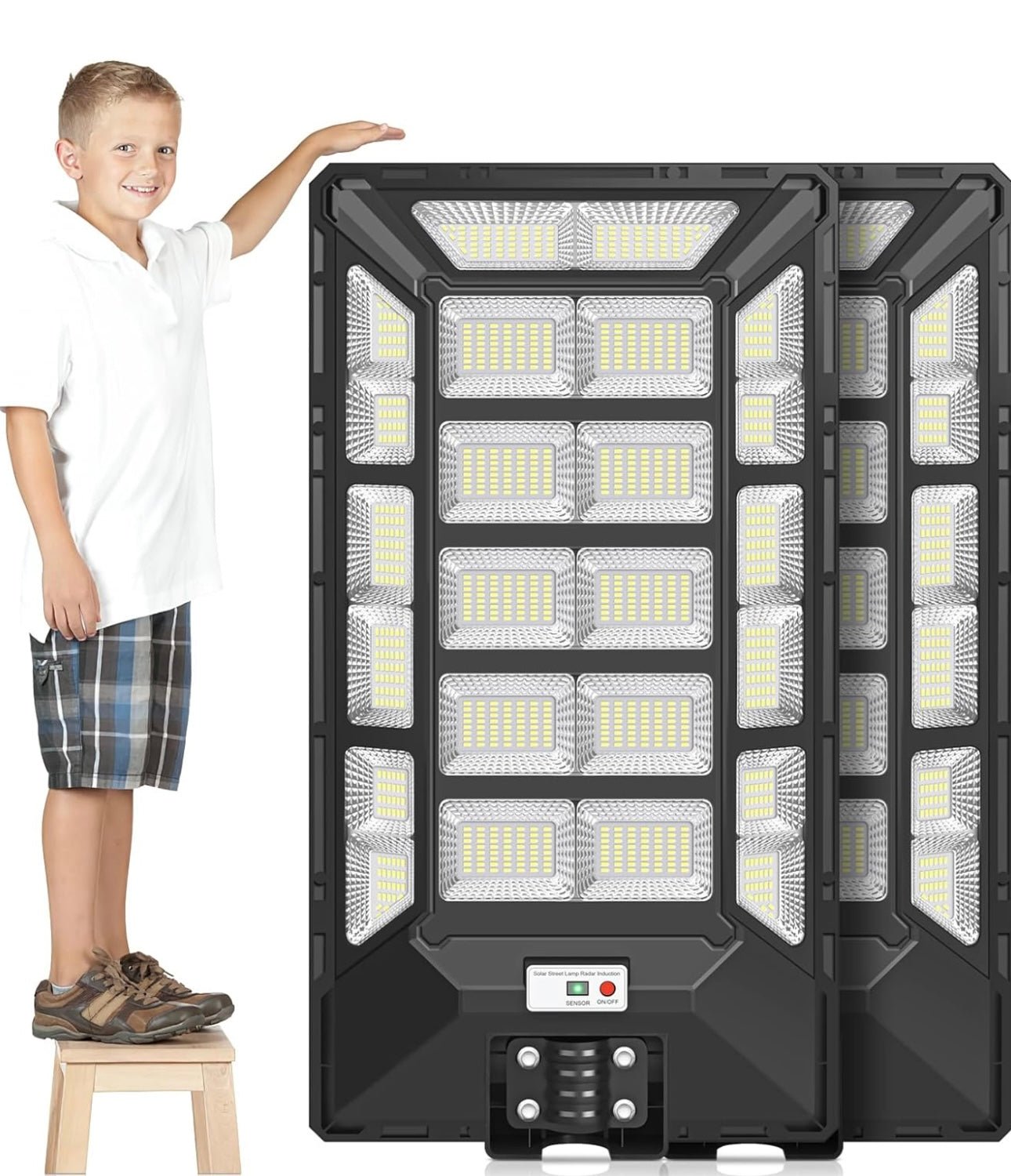8800W Solar Street Lights Outdoor Waterproof 6500K Dusk to Dawn 180000 Lumen Motion Sensor Super Bright Solar Parking Lot Light - Outdoor Solar Outlet