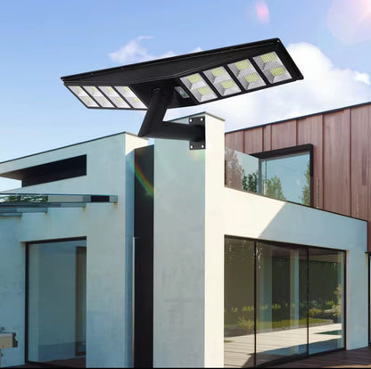 9000W All-in-One Double Side Solar Street Light Road Path Motion Sensor Parking a lot IP65 Waterproof - Outdoor Solar Outlet