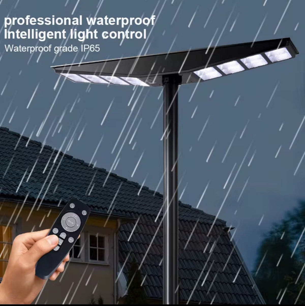 9000W All-in-One Double Side Solar Street Light Road Path Motion Sensor Parking a lot IP65 Waterproof - Outdoor Solar Outlet