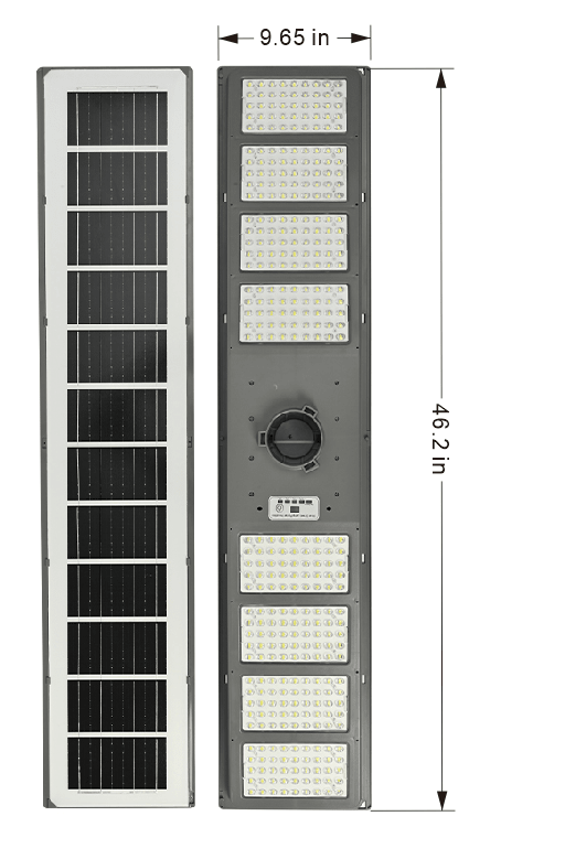 9000W All-in-One Double Side Solar Street Light Road Path Motion Sensor Parking a lot IP65 Waterproof - Outdoor Solar Outlet