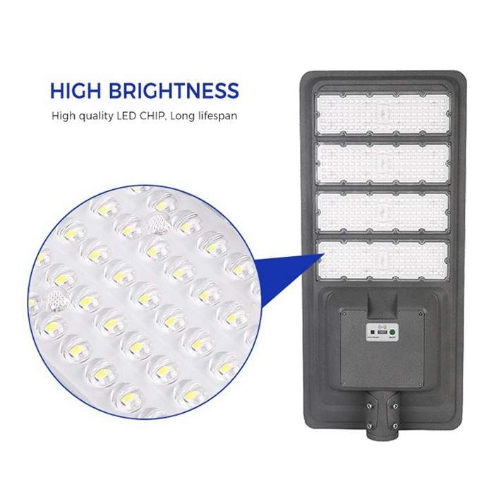 9000W Aluminum Frame All In One Solar Street /Parking Lights Motion Sensor, Dusk to Dawn 180000LM with Remote Control - Outdoor Solar Outlet
