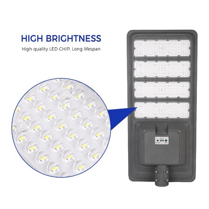 9000W Aluminum Frame All In One Solar Street /Parking Lights Motion Sensor, Dusk to Dawn 180000LM with Remote Control - Outdoor Solar Outlet