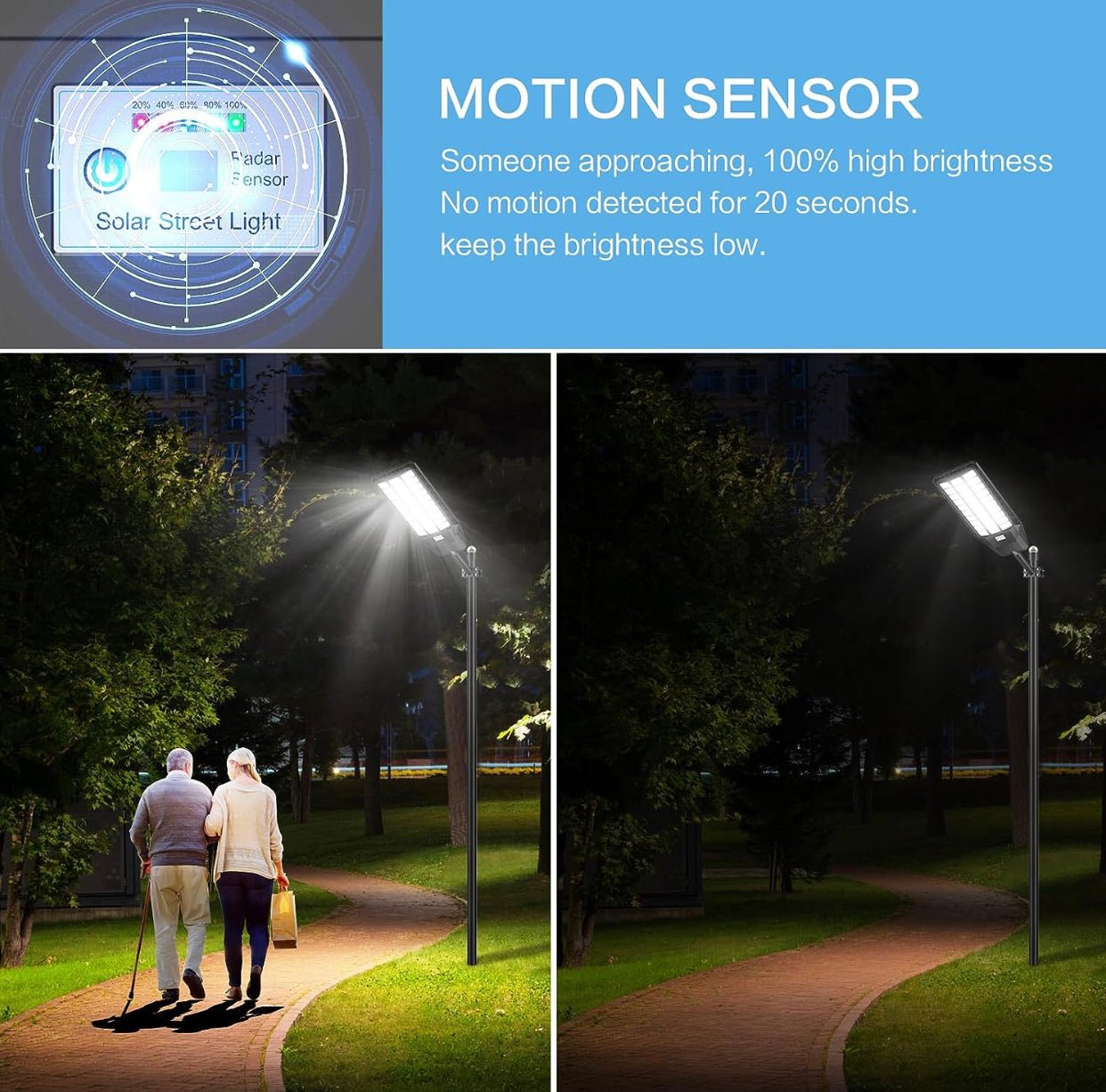 9000W Solar Street Light, 180000 Lumens Dusk to Dawn Street Lights Solar Powered Motion Sensor - Outdoor Solar Outlet