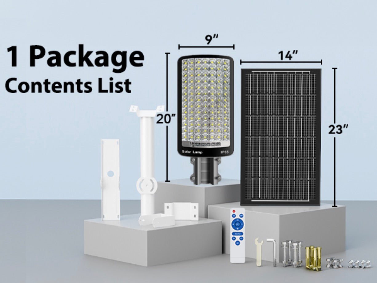 9000W Solar Street Light Aluminum Outdoor, Solar Lights Outdoor Waterproof IP65, 190,000 Lumen Solar Flood Lights with Remote - Outdoor Solar Outlet