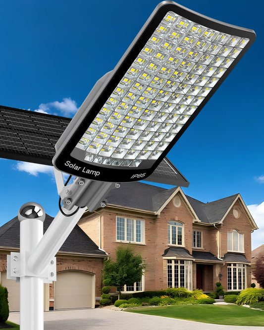 9000W Solar Street Light Aluminum Outdoor, Solar Lights Outdoor Waterproof IP65, 190,000 Lumen Solar Flood Lights with Remote - Outdoor Solar Outlet