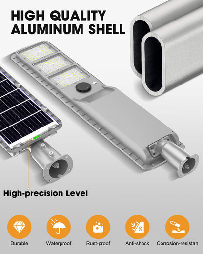 9000W Solar Street Light Outdoor Waterproof, Flood Light Dusk to Dawn with 60,000mAh LiFePO4 Battery & Motion Sensor, LED Security Lights Solar Powered for Parking Lot/Yard/Garage (Copy) - Outdoor Solar Outlet
