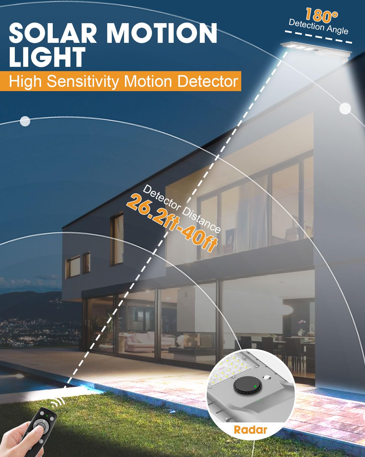 9000W Solar Street Light Outdoor Waterproof, Flood Light Dusk to Dawn with 60,000mAh LiFePO4 Battery & Motion Sensor, LED Security Lights Solar Powered for Parking Lot/Yard/Garage (Copy) - Outdoor Solar Outlet