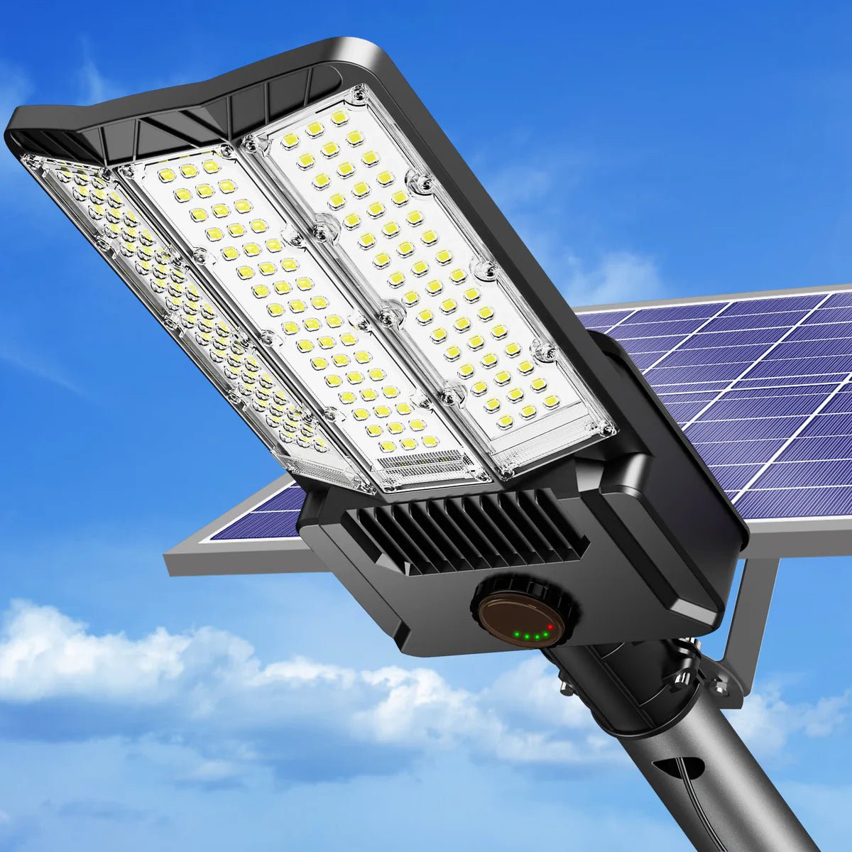 9500W Aluminum Solar Street Lights Outdoor, 500000LM High Powered Commercial Parking Lot Lights 6500K Dusk to Dawn with Remote - Outdoor Solar Outlet