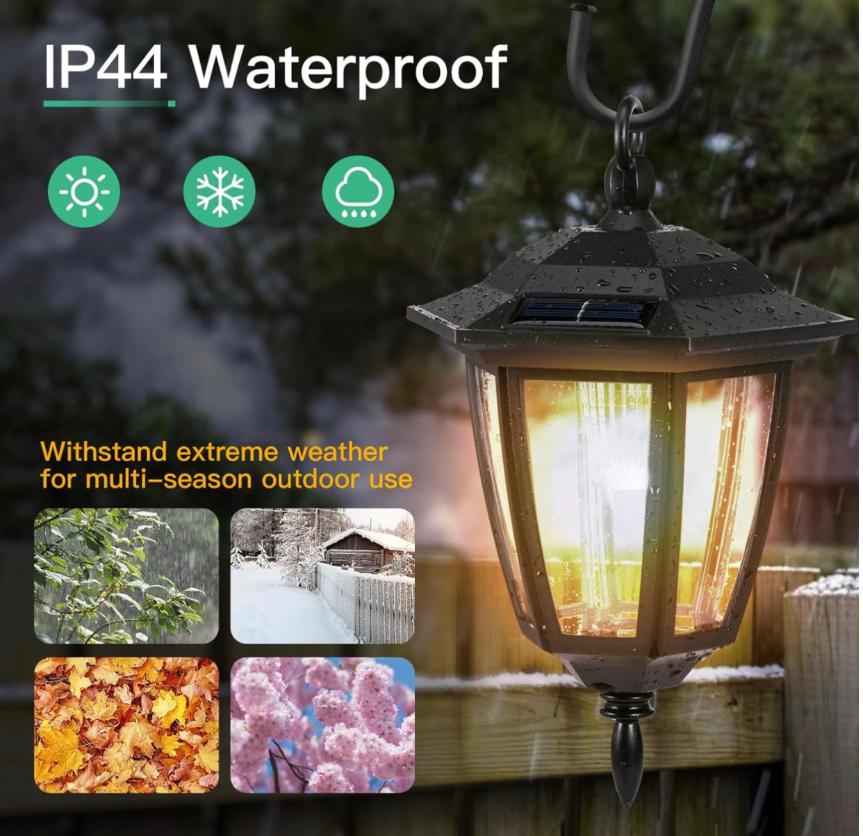 SmartYard Solar Hanging Lights Dual Use Shepherd Hook Lights Outdoor, 4 Pack