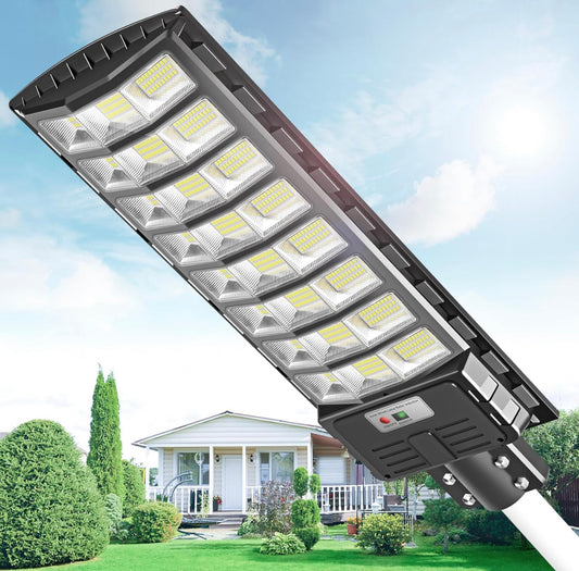 1000W Solar Street Light Parking Lot Lights, 6500K Solar Led Outdoor Lights, Solar Lights Outdoor Waterproof, Dusk to Dawn