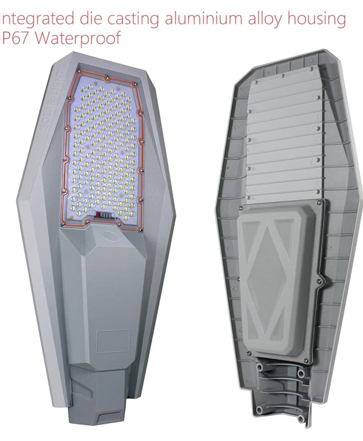 4000W Die cast Aluminum commercial Outdoor Solar Street Lamp, Remote Control 48000mAH Li-Fe Battery