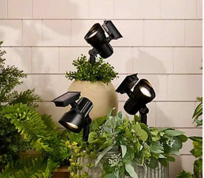 SmartYard 50 Lumen Solar Outdoor Landscape Spot Light, Black (5-Pack)