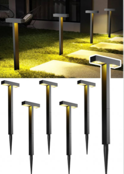 SmartYard Solar Modern Pathway Lights, 6 Pack -15 Lumen