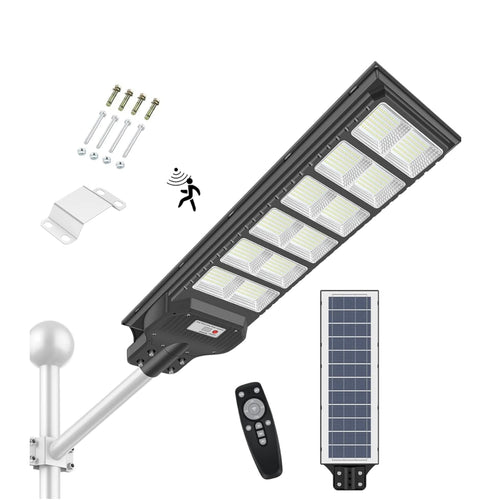 1000W Solar Street Light Motion Sensor, 80000LM IP65 Waterproof Solar Security Flood Lights Outdoor with Remote Control